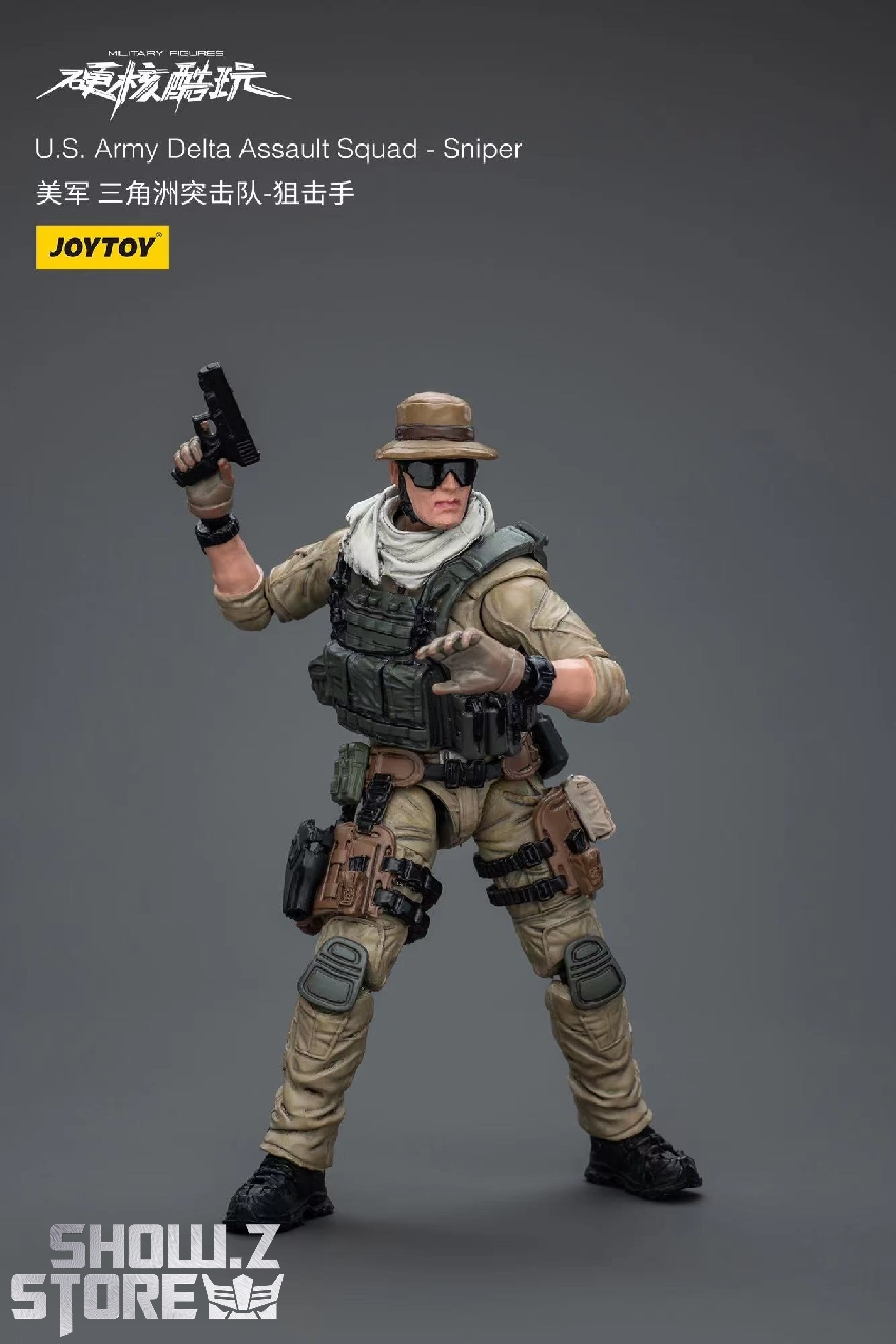 Detailed soldier figure showing combat equipment and hand-painted facial features Detailed soldier figure showing combat equipment and hand-painted facial features