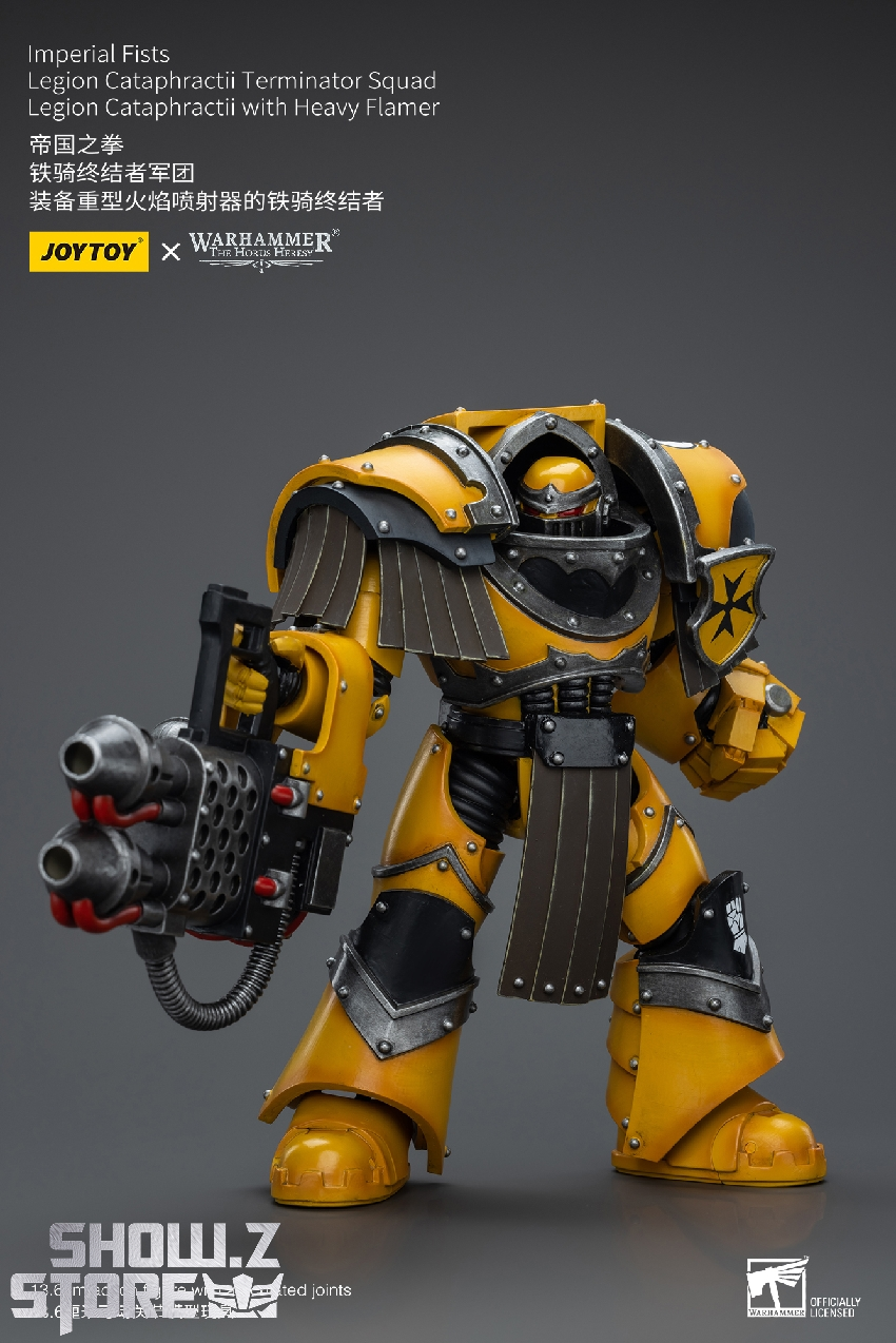 Imperial Fists space marine warrior with heavy combat equipment Imperial Fists space marine warrior with heavy combat equipment