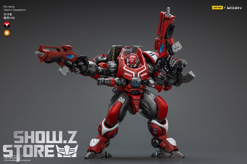 JoyToy 1/18 Infinity Nomads red Gecko Squadron motorized drone figure JoyToy 1/18 Infinity Nomads red Gecko Squadron motorized drone figure