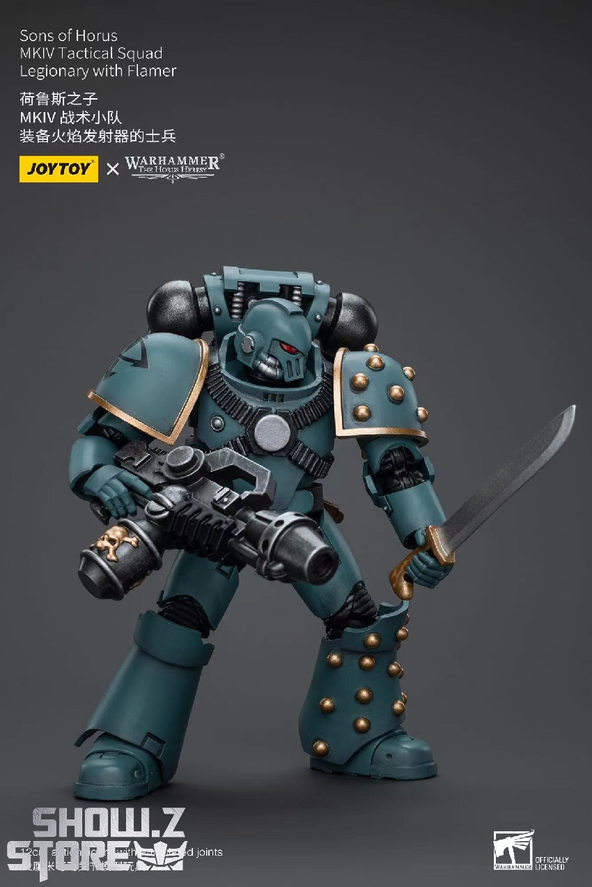 JoyToy Warhammer Horus Heresy Sons of Horus turquoise armor figure JoyToy Warhammer Horus Heresy Sons of Horus turquoise armor figure