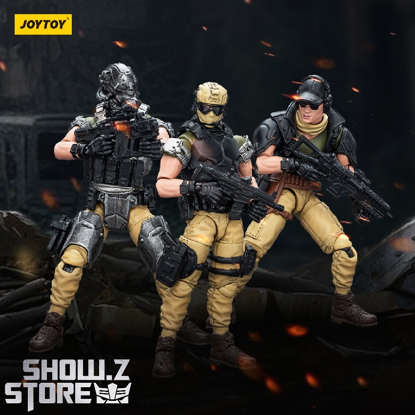 Armed operative in dark gear with specialized equipment weapon Armed operative in dark gear with specialized equipment weapon