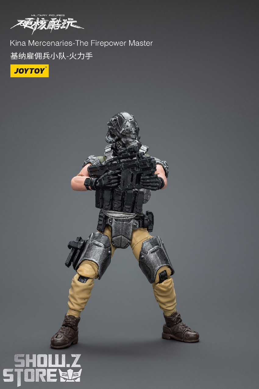 Multiple Kina Mercenary figures in tactical formation Multiple Kina Mercenary figures in tactical formation