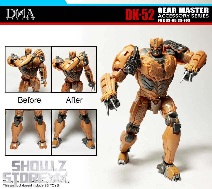 Cheetor golden yellow robot before after upgrade kit displayed Cheetor golden yellow robot before after upgrade kit displayed
