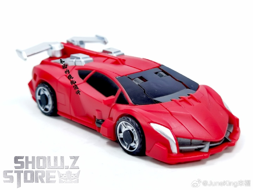 Red sports car Sideswipe mode with weapons Red sports car Sideswipe mode with weapons