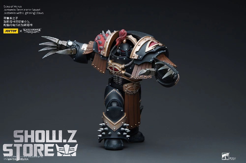 JoyToy 1/18 Warhammer Sons of Horus red blue armor robot warrior figure JoyToy 1/18 Warhammer Sons of Horus red blue armor robot warrior figure