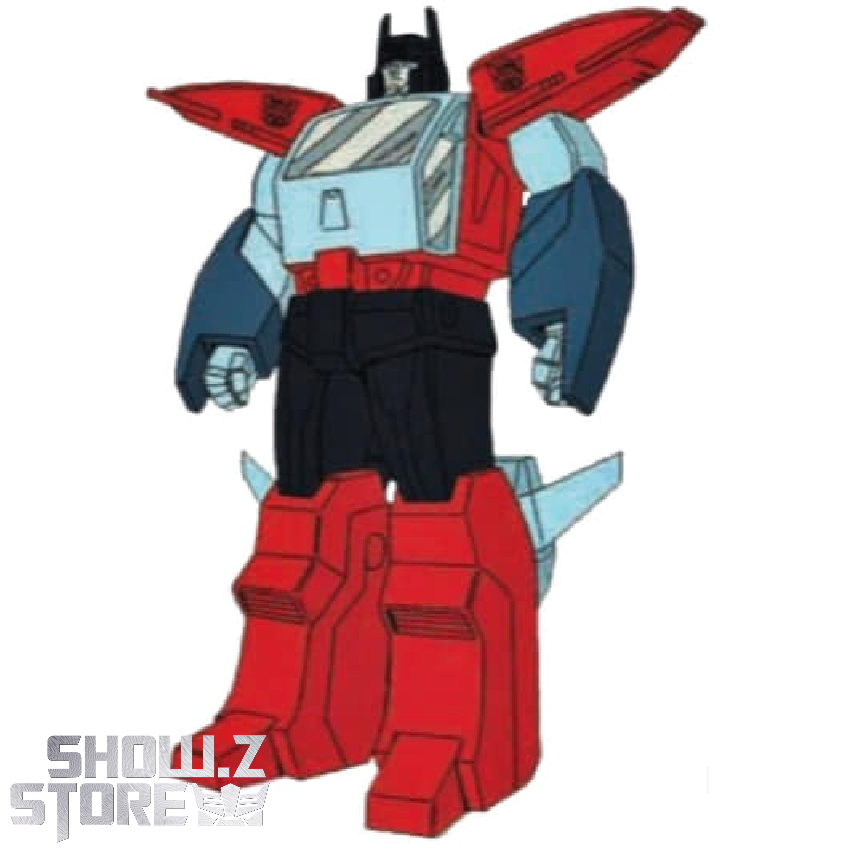 Robot character in bright red and light blue colors with distinctive helmet design Robot character in bright red and light blue colors with distinctive helmet design