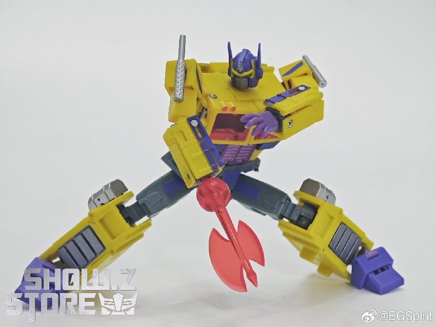 MPH Studio Optimus Prime Toxitron robot mode with purple shoulders MPH Studio Optimus Prime Toxitron robot mode with purple shoulders