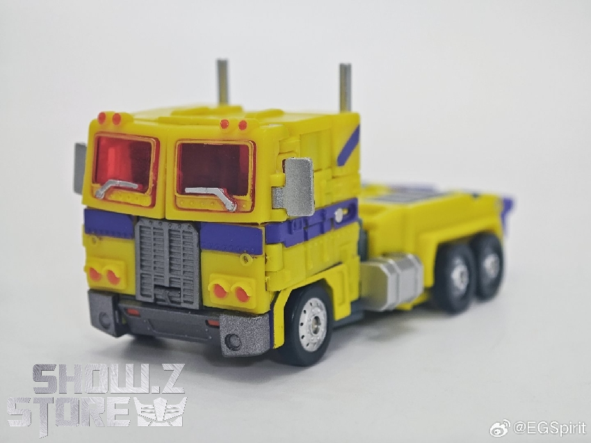 MPH Studio Optimus Prime Toxitron yellow truck mode with gray details MPH Studio Optimus Prime Toxitron yellow truck mode with gray details