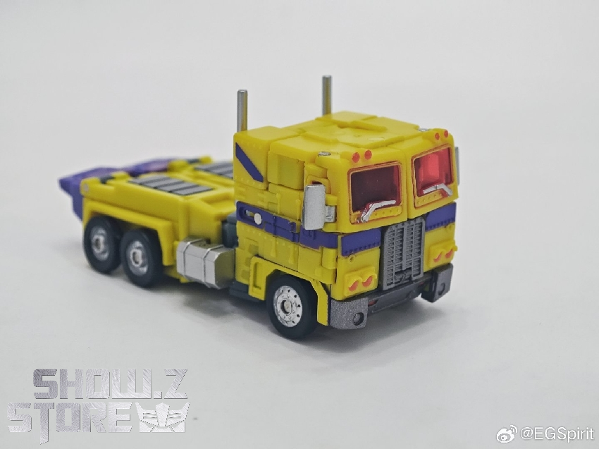 MPH Studio Optimus Prime Toxitron truck form showing trailer with windows MPH Studio Optimus Prime Toxitron truck form showing trailer with windows