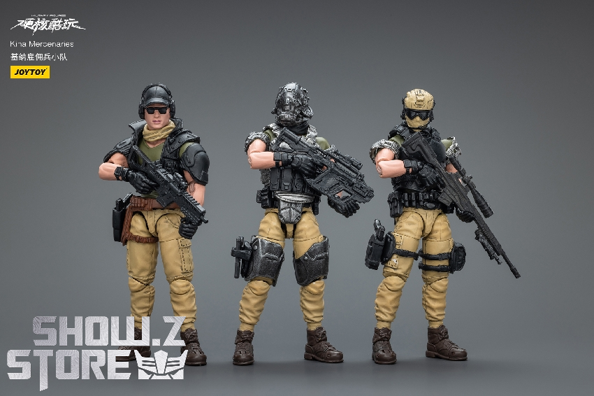 Yellow-legged military operative in dark tactical armor Yellow-legged military operative in dark tactical armor