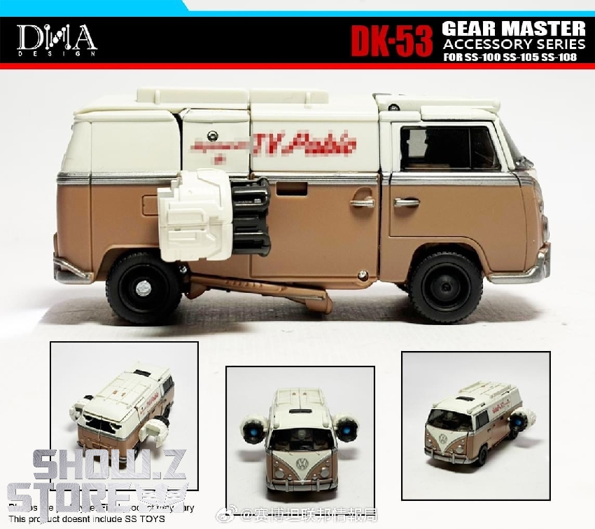 Tan Volkswagen Beetle car mode with black weapon accessories and upgrades Tan Volkswagen Beetle car mode with black weapon accessories and upgrades