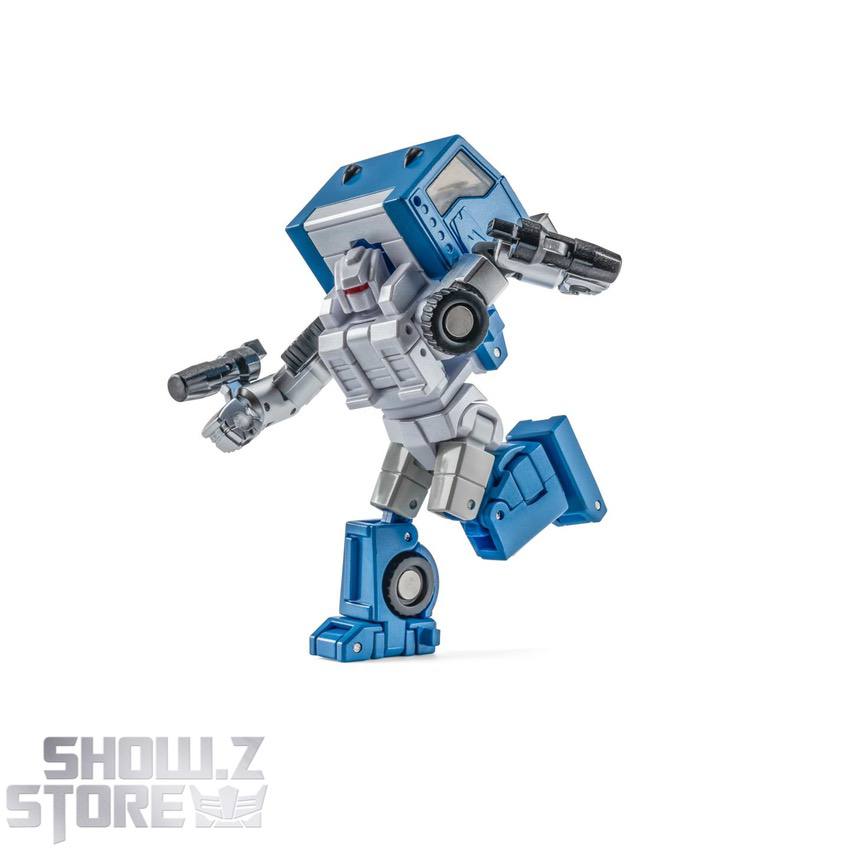 Blue and white NewAge H58B Roadgames Huffer truck robot with weapons Blue and white NewAge H58B Roadgames Huffer truck robot with weapons