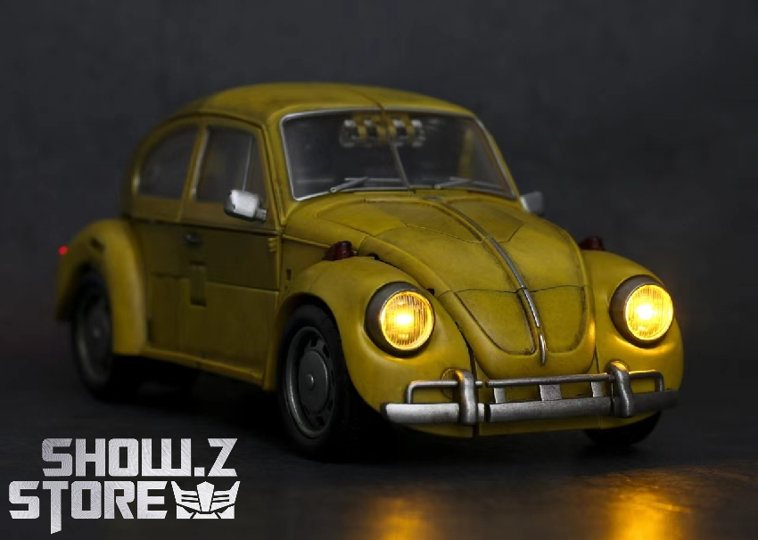 VW Beetle toy vehicle front view with glowing lights VW Beetle toy vehicle front view with glowing lights