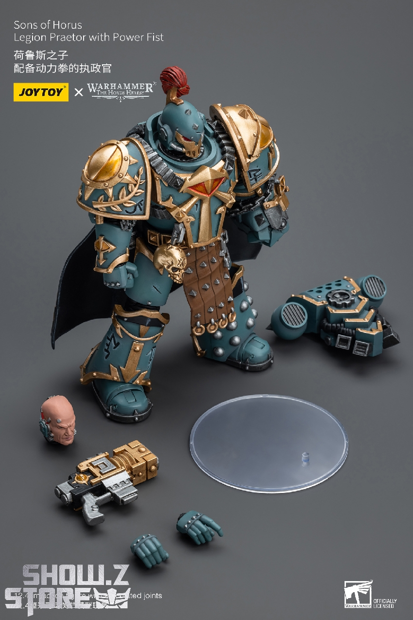 Detailed armored figure with sculpted armor plating and accessory pieces displayed Detailed armored figure with sculpted armor plating and accessory pieces displayed