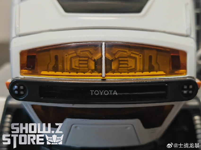 Takara Tomy JAXA Lunar Cruiser white truck front grille with orange accents Takara Tomy JAXA Lunar Cruiser white truck front grille with orange accents