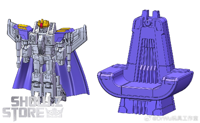 Dr.Wu DW-Coronation Kit purple Starscream transformation armor cape set Dr.Wu DW-Coronation Kit purple Starscream transformation armor cape set