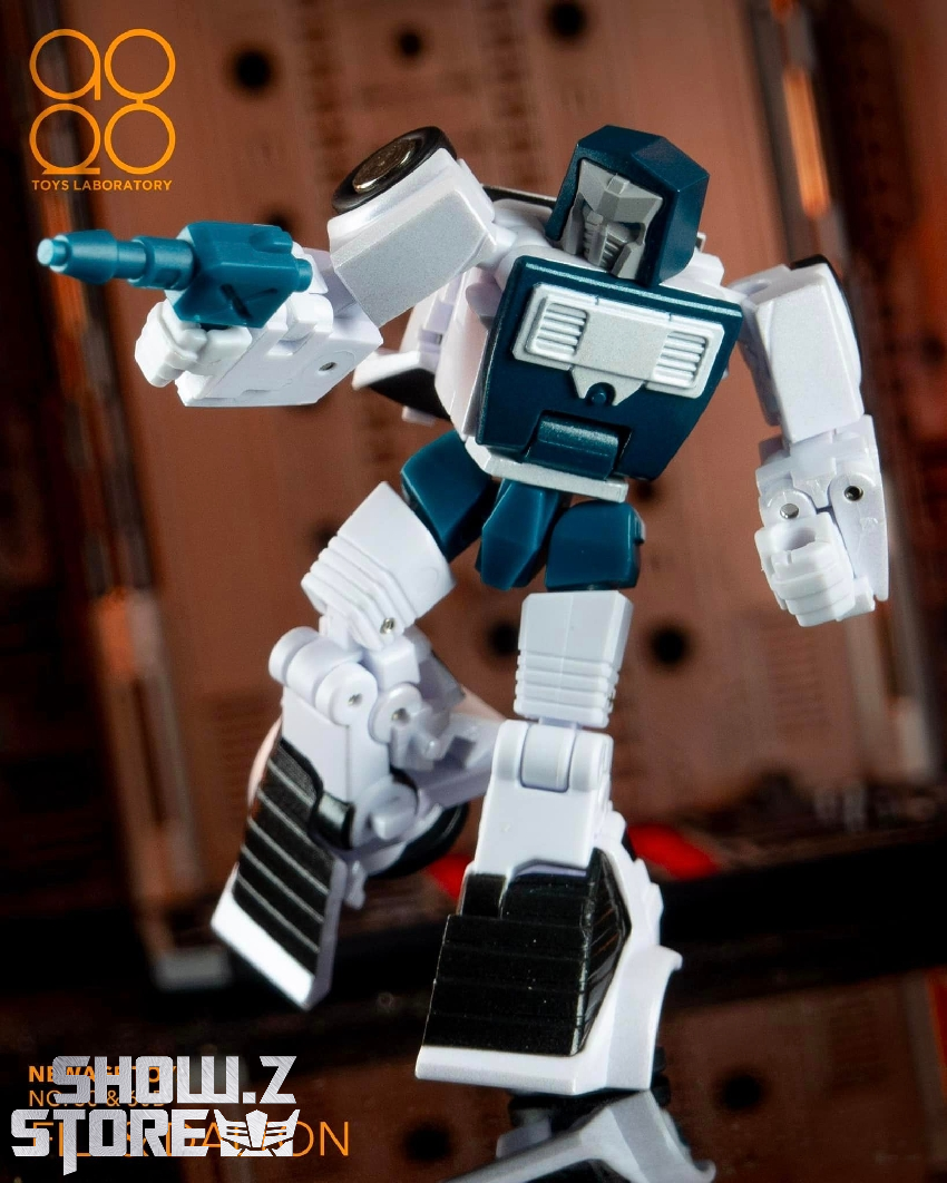 Two vehicle-based Autobot robots displaying complete transformation sets Two vehicle-based Autobot robots displaying complete transformation sets