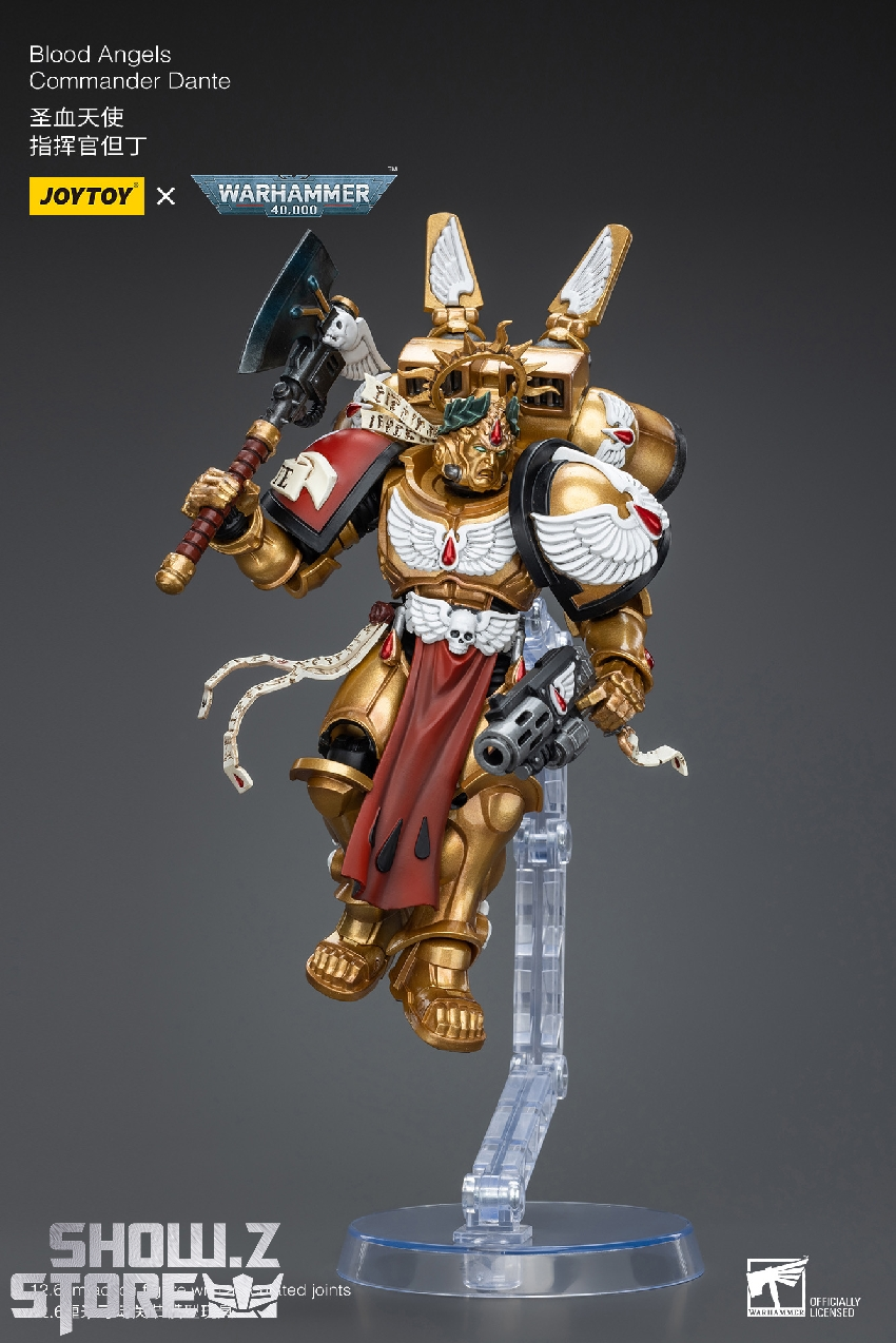 Standing pose Blood Angels Captain with translucent display stand base Standing pose Blood Angels Captain with translucent display stand base