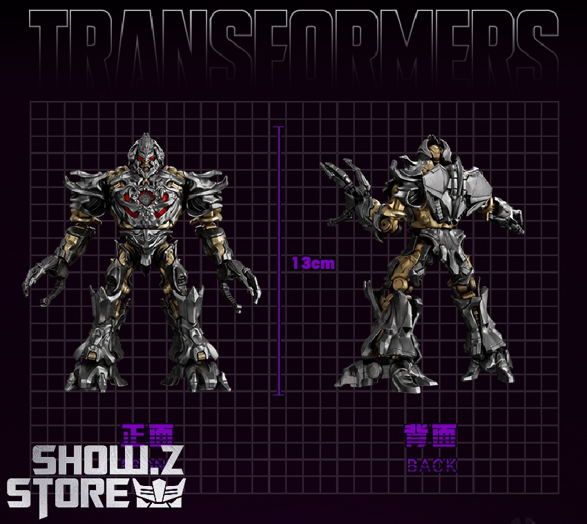 Transformers robot character dual pose comparison front and side view Transformers robot character dual pose comparison front and side view