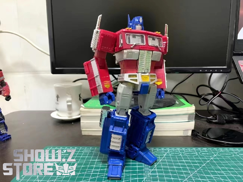 4th Party MP-10 Optimus Prime figure red blue white colored standing 4th Party MP-10 Optimus Prime figure red blue white colored standing