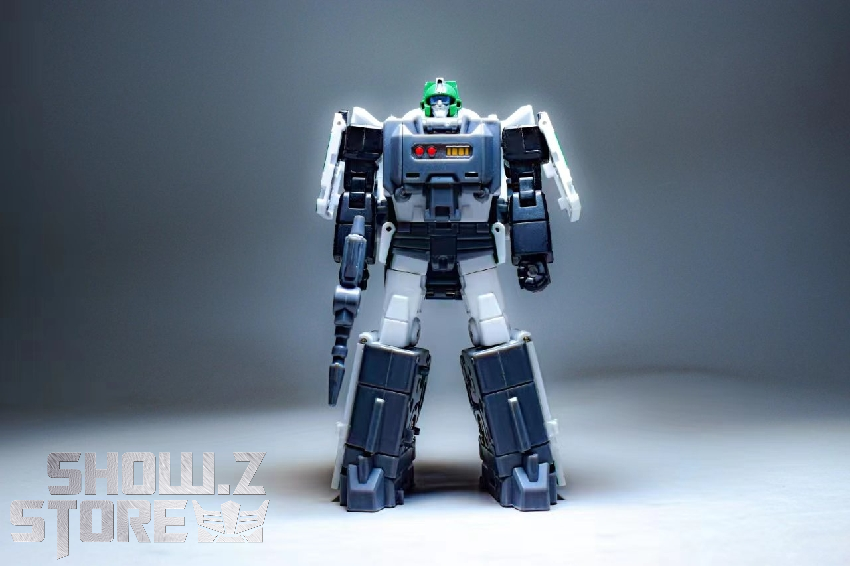 Two robot figures from set showing transformation modes mechanical detail Two robot figures from set showing transformation modes mechanical detail