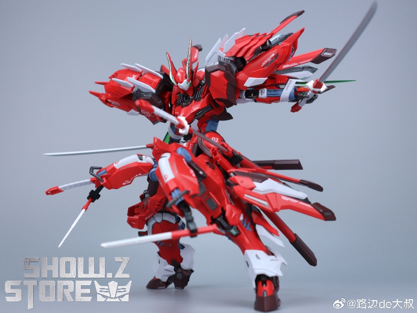 CangDao Kainar red robot mecha with articulated joints and armor detail CangDao Kainar red robot mecha with articulated joints and armor detail