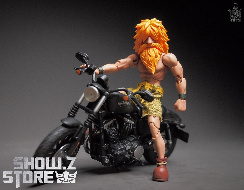 Tunshi Hyakutaro Ichimonji with motorcycle pose display angle Tunshi Hyakutaro Ichimonji with motorcycle pose display angle