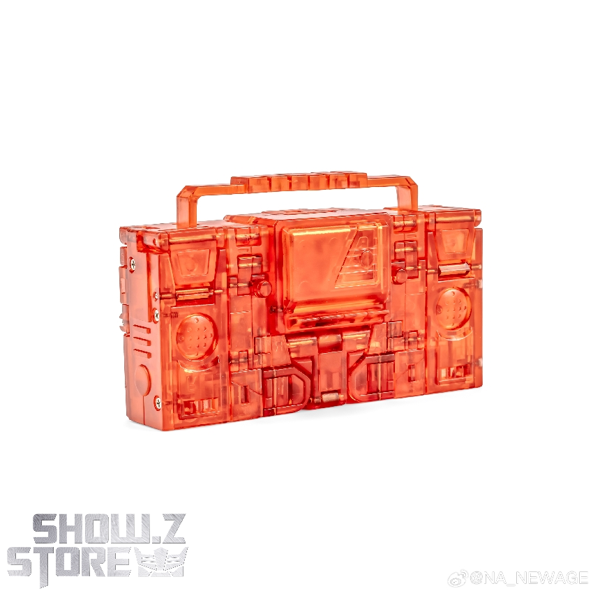 NewAge red transparent mecha figure with accessories interchangeable components NewAge red transparent mecha figure with accessories interchangeable components