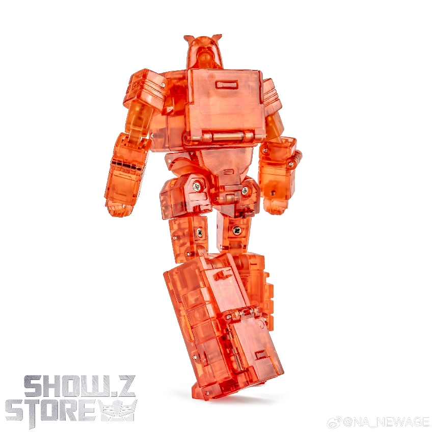 Louie Blaster transformer in translucent red showing internal mechanical detail Louie Blaster transformer in translucent red showing internal mechanical detail