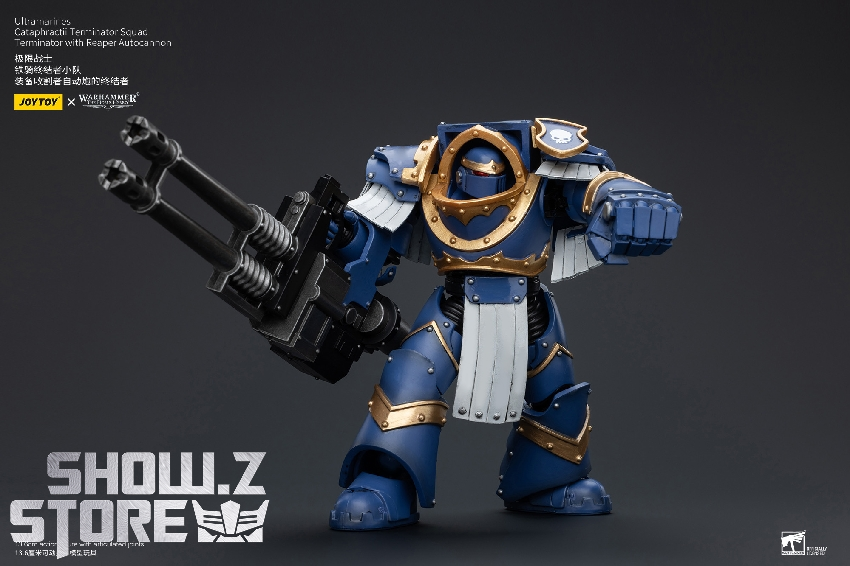 JoyToy 1/18 Warhammer Horus Heresy Ultramarines blue gold armor configuration JoyToy 1/18 Warhammer Horus Heresy Ultramarines blue gold armor configuration