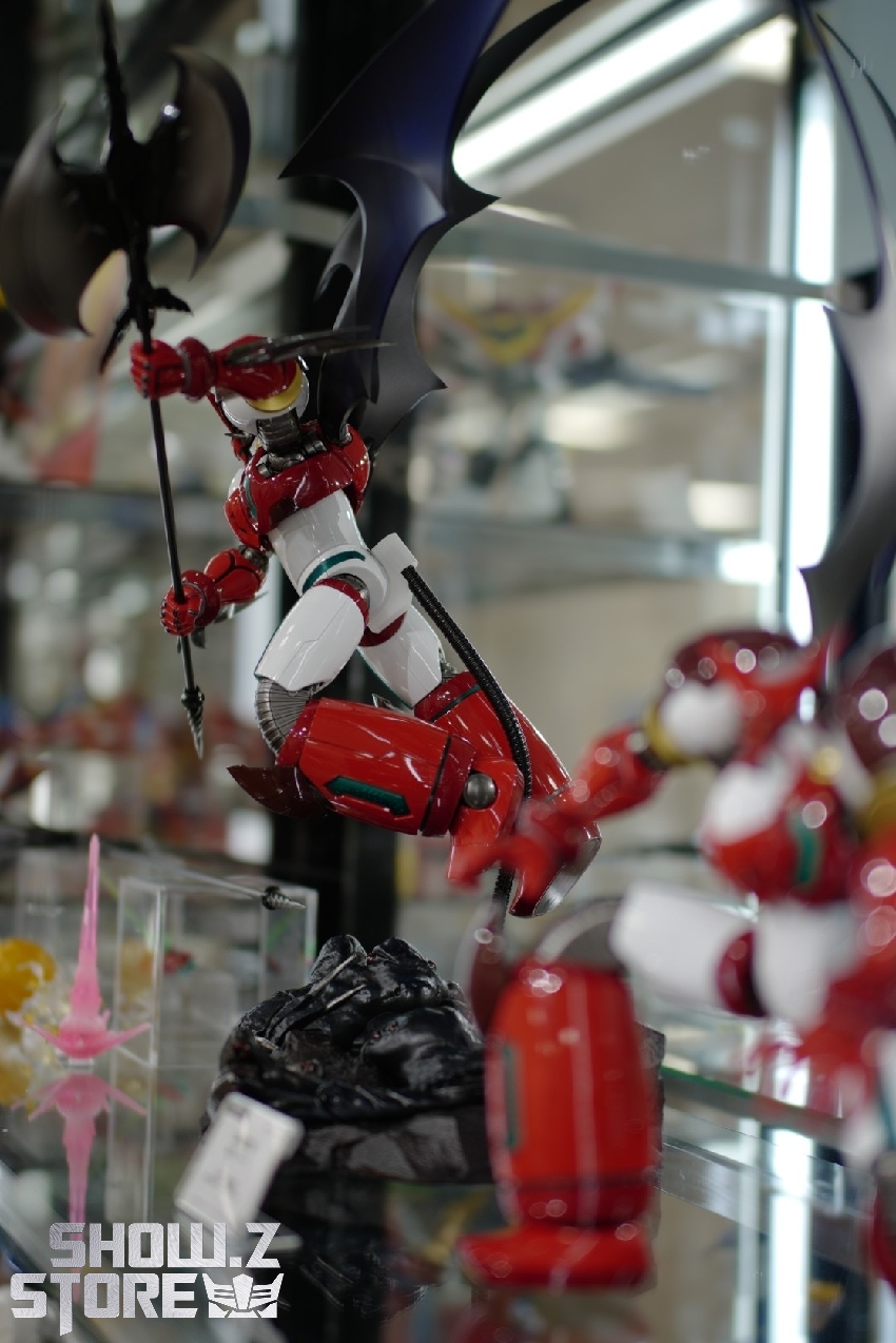 Detailed super robot in showcase display case Detailed super robot in showcase display case