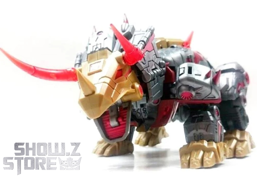Detailed transformer character with red metallic highlights full articulation Detailed transformer character with red metallic highlights full articulation