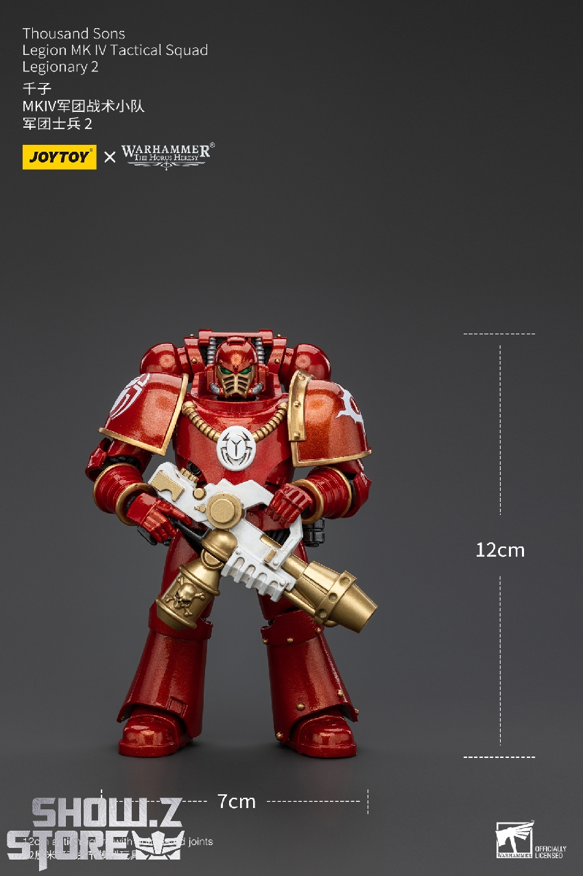 Red and gold Thousand Sons JoyToy 1/18 warrior with dual weapons ornate armor Red and gold Thousand Sons JoyToy 1/18 warrior with dual weapons ornate armor