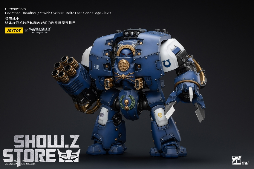 JoyToy Warhammer Horus Heresy Ultramarines legionnaire blue gold armor detail JoyToy Warhammer Horus Heresy Ultramarines legionnaire blue gold armor detail