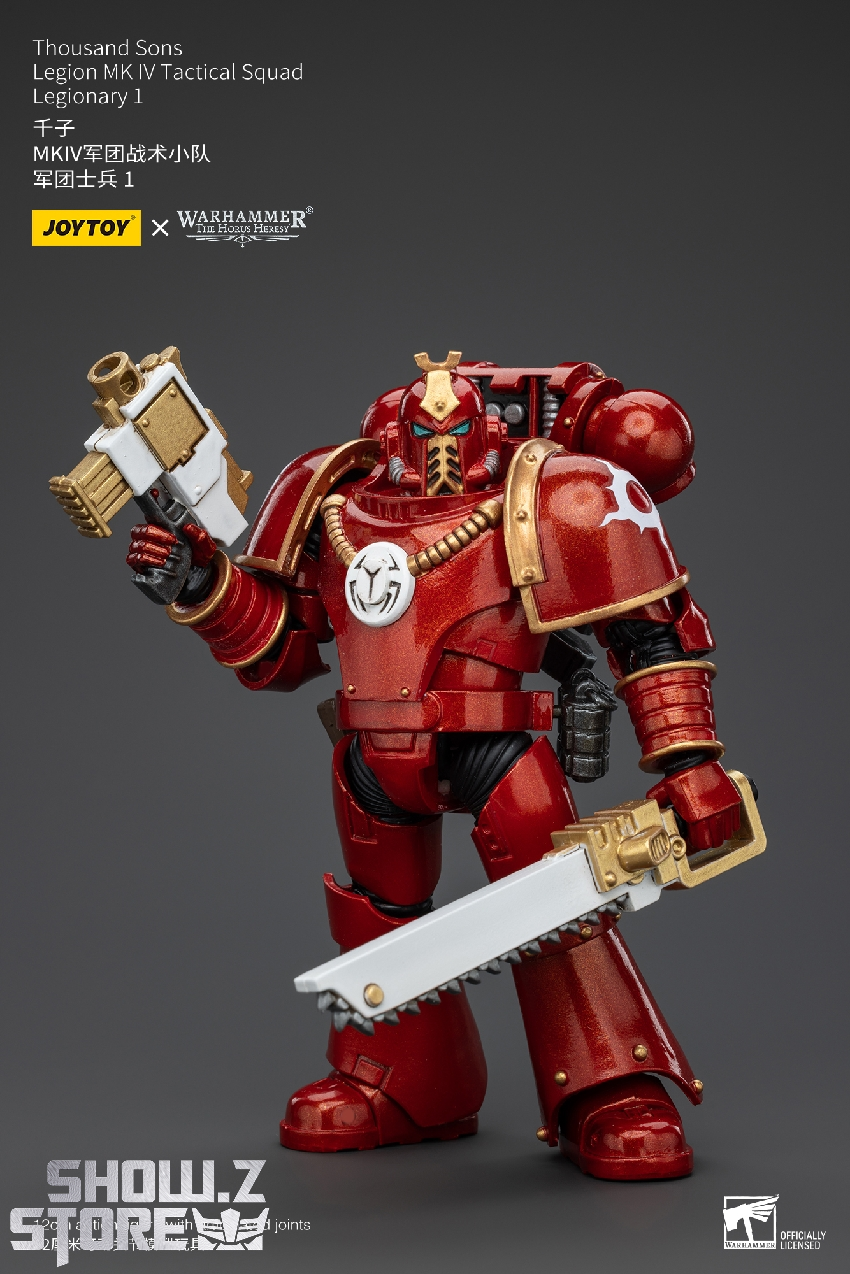 Detailed warrior showing Thousand Sons insignia and elaborate tactical armor system Detailed warrior showing Thousand Sons insignia and elaborate tactical armor system