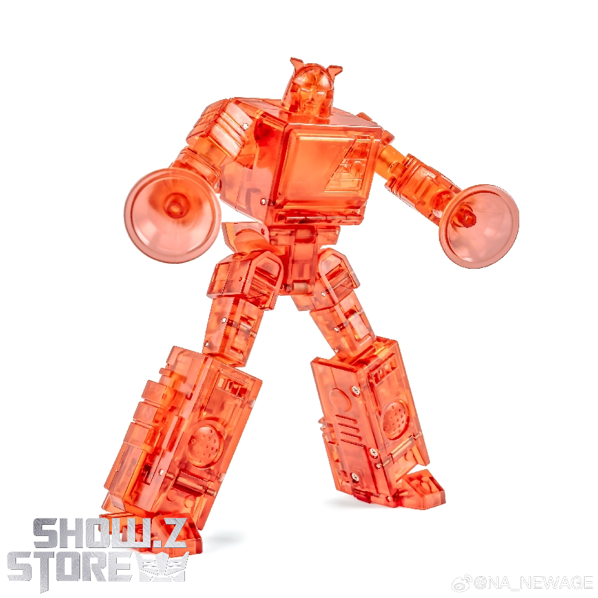 NewAge H62R Louie Blaster red transparent plastic robot figure detailed molding NewAge H62R Louie Blaster red transparent plastic robot figure detailed molding