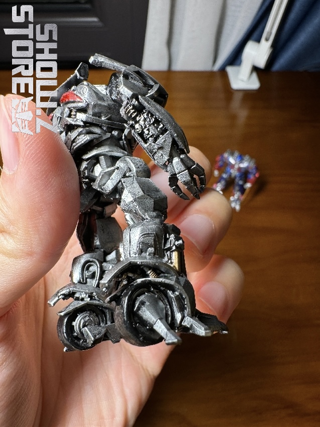 Close up micro scale transformation robot with detailed parts Close up micro scale transformation robot with detailed parts