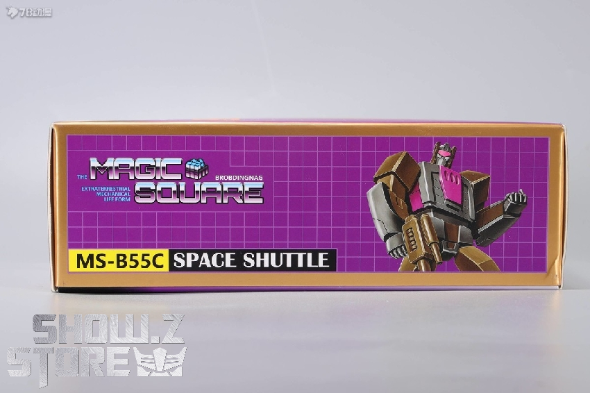 Golden Space Shuttle Blastoff transformer in dynamic forest setting display Golden Space Shuttle Blastoff transformer in dynamic forest setting display