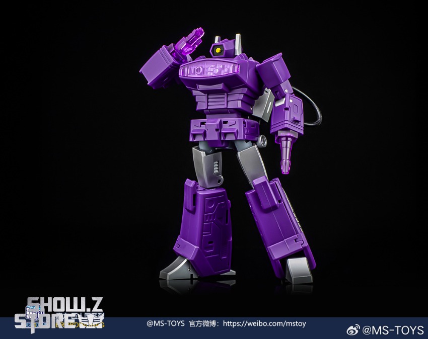 Shockwave Spock purple robot side dynamic action pose display Shockwave Spock purple robot side dynamic action pose display