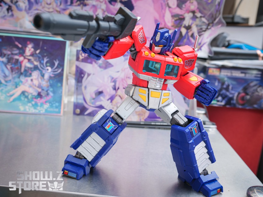 G1 Optimus Prime robot mode with iconic cab design and articulated limbs G1 Optimus Prime robot mode with iconic cab design and articulated limbs
