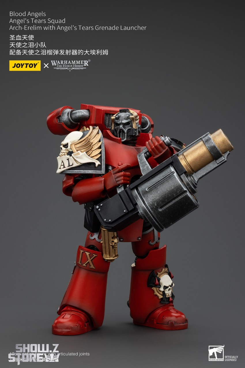 JoyToy Blood Angels Angel Tears Squad red armored trooper with grenades JoyToy Blood Angels Angel Tears Squad red armored trooper with grenades