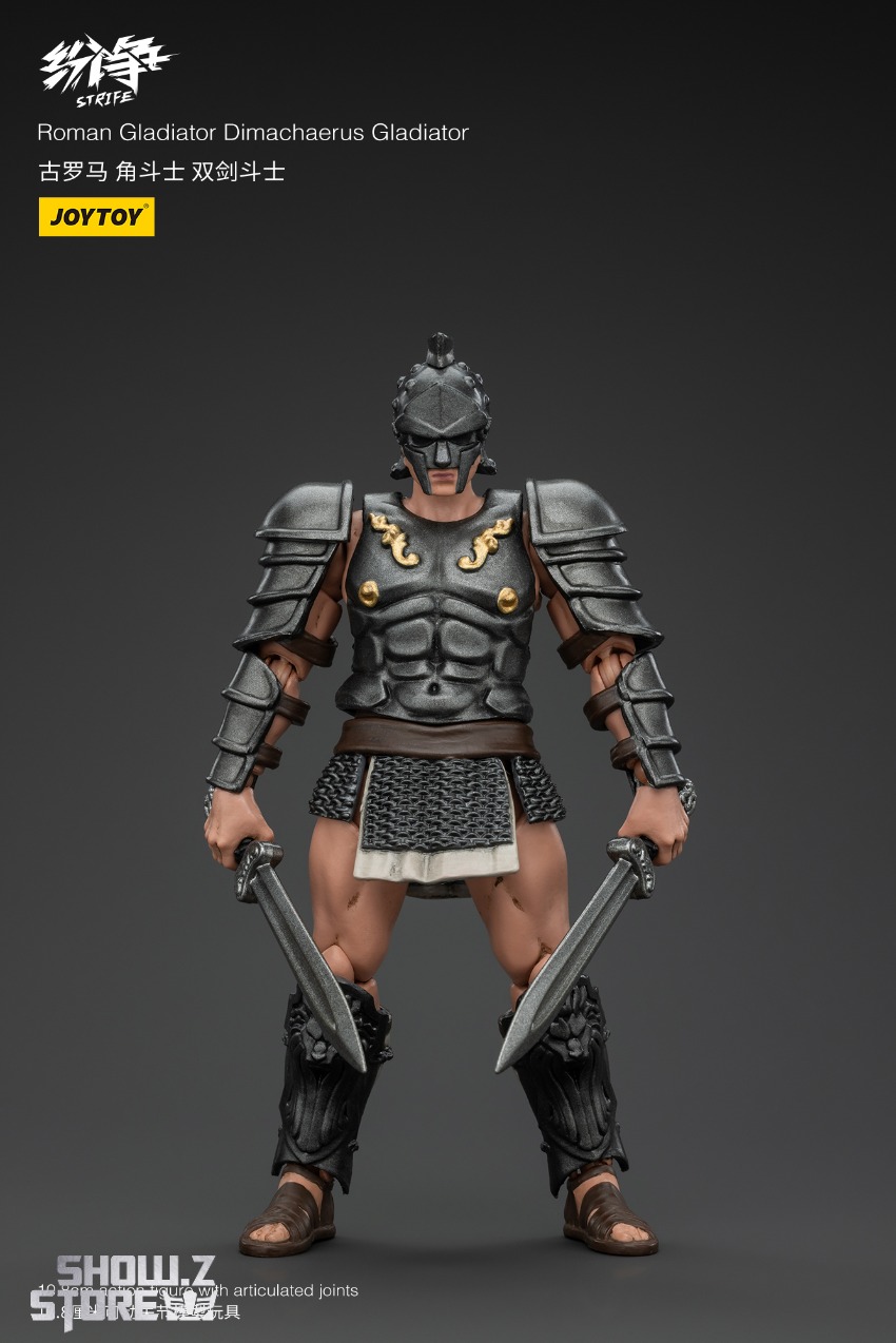JoyToy 1/18 Strife Roman Gladiator Dimachaerus action figure dual swords JoyToy 1/18 Strife Roman Gladiator Dimachaerus action figure dual swords