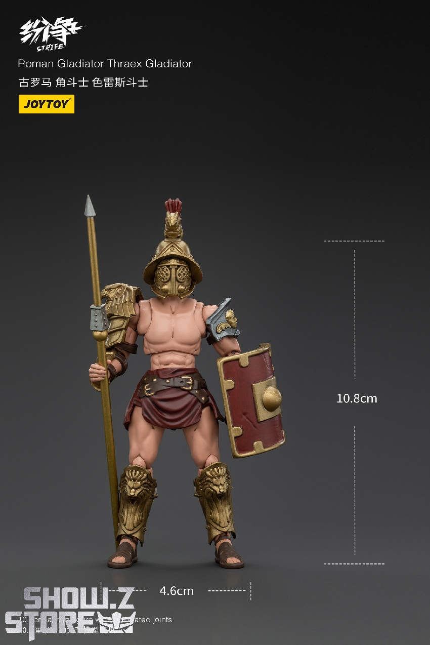 Thraex gladiator fighter with sickle sword and shield Thraex gladiator fighter with sickle sword and shield