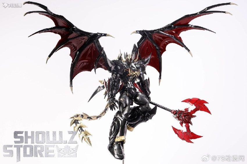Mazinkaiser SKL demon robot with red core and extended black mechanical wings Mazinkaiser SKL demon robot with red core and extended black mechanical wings