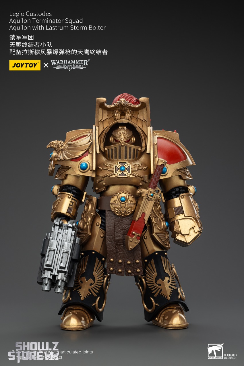 JoyToy Warhammer Horus Heresy Legio Custodes golden armored guardian warrior JoyToy Warhammer Horus Heresy Legio Custodes golden armored guardian warrior