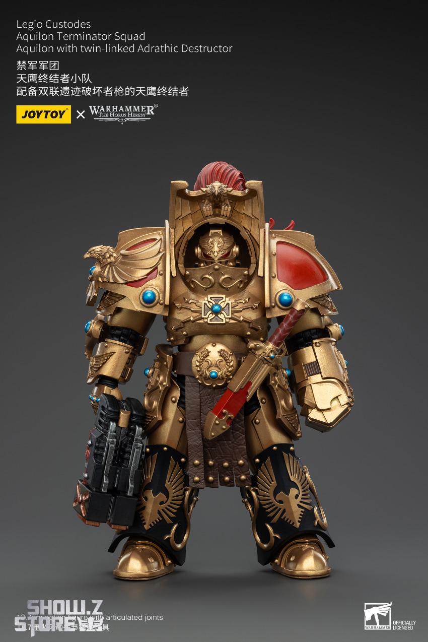 Horus Heresy Custodes fighter detailed golden armor and tactical weapon loadout Horus Heresy Custodes fighter detailed golden armor and tactical weapon loadout