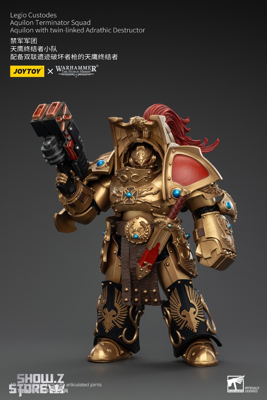 JoyToy Warhammer Legio Custodes guardian squad member red-haired helmet weapons JoyToy Warhammer Legio Custodes guardian squad member red-haired helmet weapons