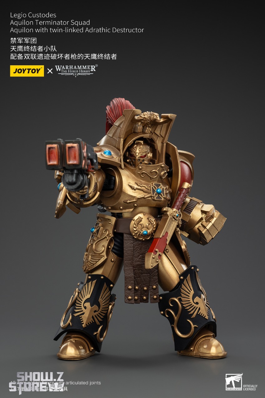 Warhammer 40K elite guardian character ceremonial gold finish combat equipment Warhammer 40K elite guardian character ceremonial gold finish combat equipment