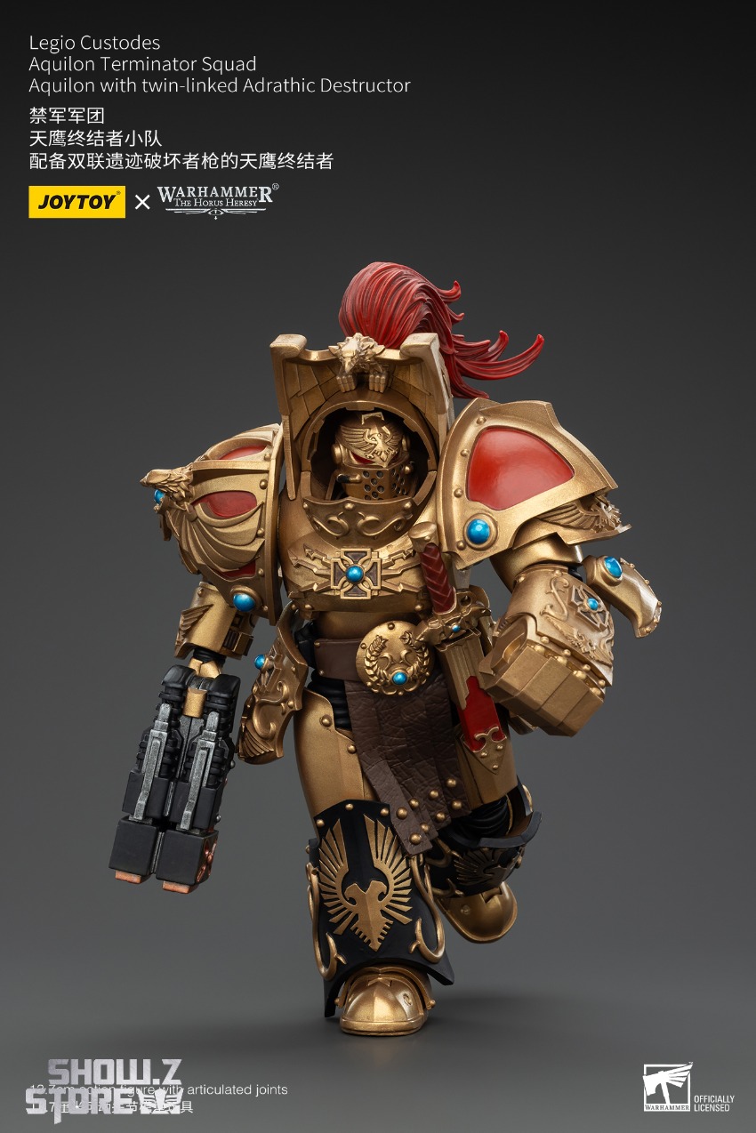 Premium collectible golden space marine warrior elaborate gothic detailing weaponry Premium collectible golden space marine warrior elaborate gothic detailing weaponry