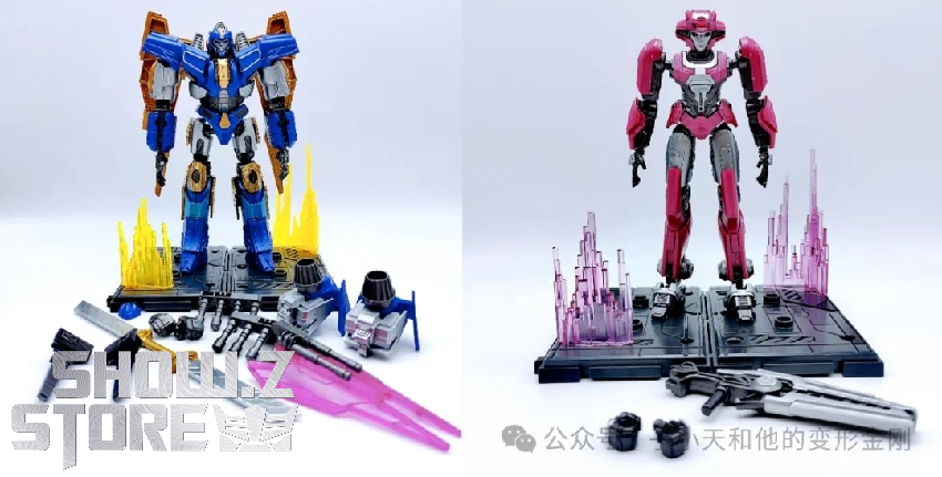Pink Transformers One character model kit with detailed robot construction Pink Transformers One character model kit with detailed robot construction
